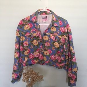 Vintage Floral Denim Jacket